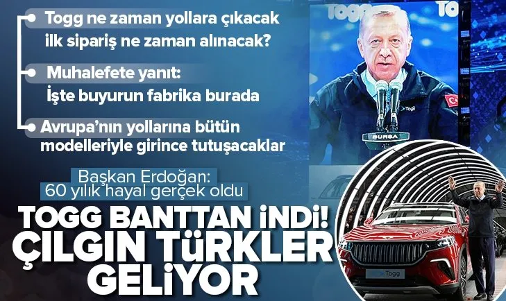 Togg banttan indi! Başkan Erdoğan’dan açıklamalar