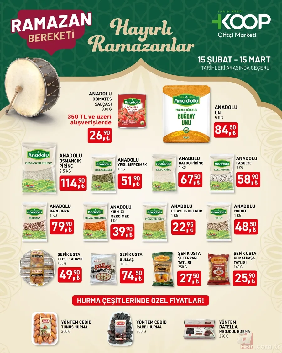 Tarım Kredi'de Ramazan Bereketi başladı! Uygun fiyatlar mutfağınızı dolduracak: Un 84.50 TL, mercimek 39.90 TL... 11