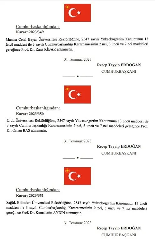 Resmi Gazete yayımlandı! Yüksek Öğretim Kurulu üyeliğine yeni atamalar...