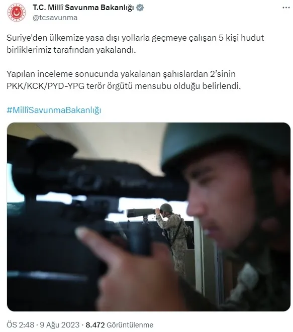 Türkiye’den Suriye ve Yunanistan sınırında FETÖ ve PKK’lılara operasyon