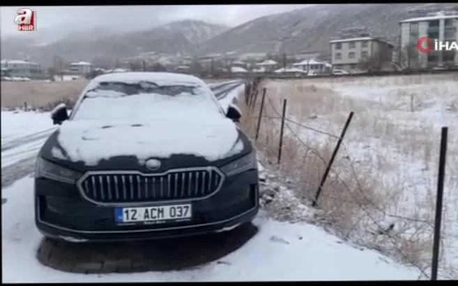 Karlıova beyaza büründü