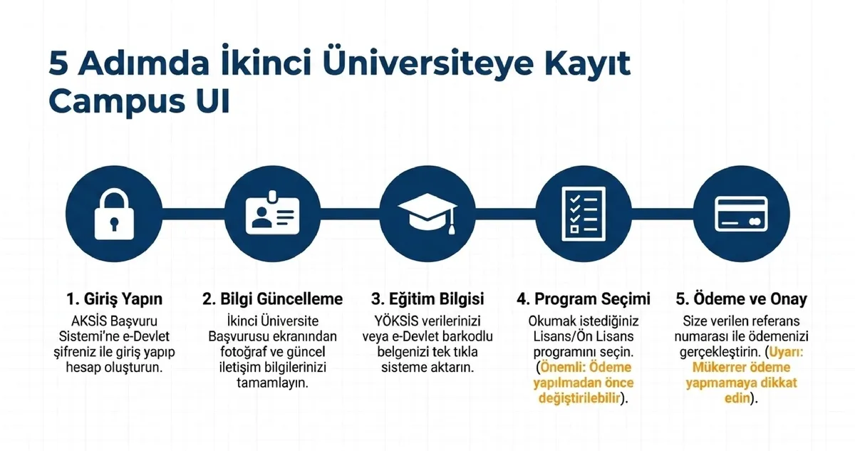 Kayıt işlemleri AKSİS sistemi üzerinden tamamlanacak.