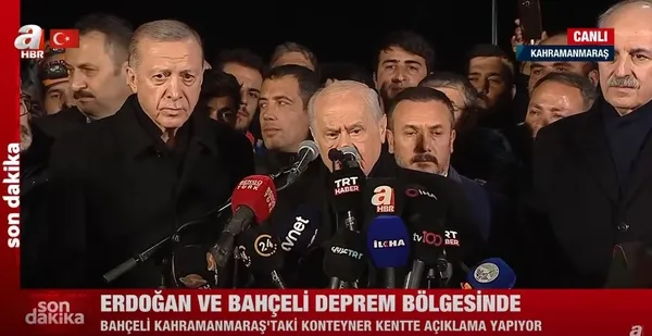 Başkan Erdoğan ile Devlet Bahçeli’den Kahramanmaraş’ta kurulan konteyner kente ziyaret: Hep birlikte bu şehre sahip çıkalım