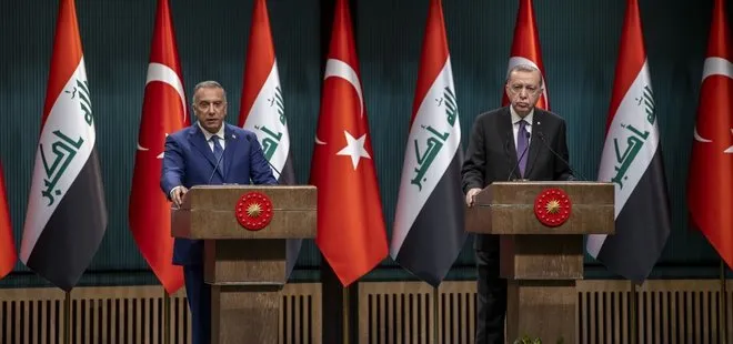 Son dakika: Başkan Erdoğan ve Irak Başbakanı Mustafa Kazımi’den flaş açıklamalar