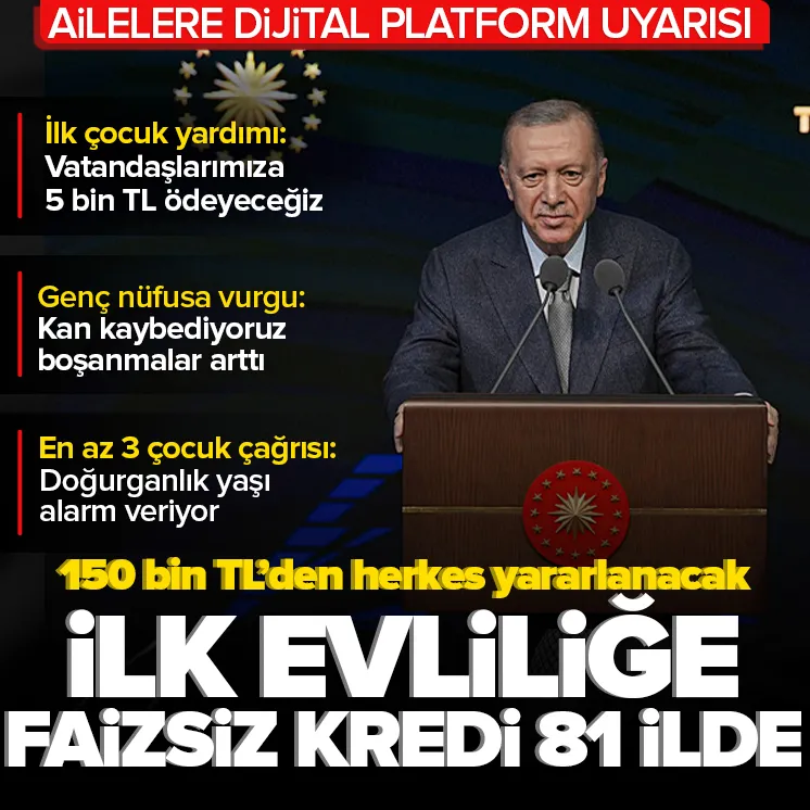 İlk evlenen çiftlere faizsiz 150 bin TL