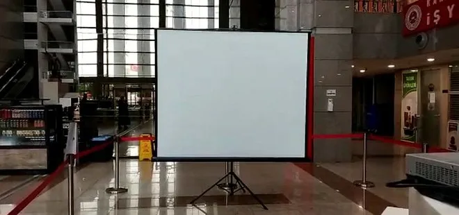İstanbul Adliyesi’nde seçim sonucu için ekran kuruldu