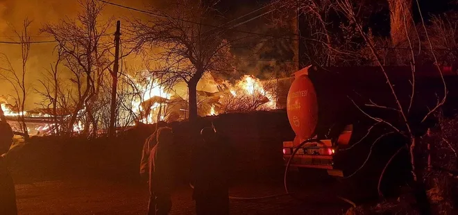 Çorum'da alevler geceyi aydınlattı!