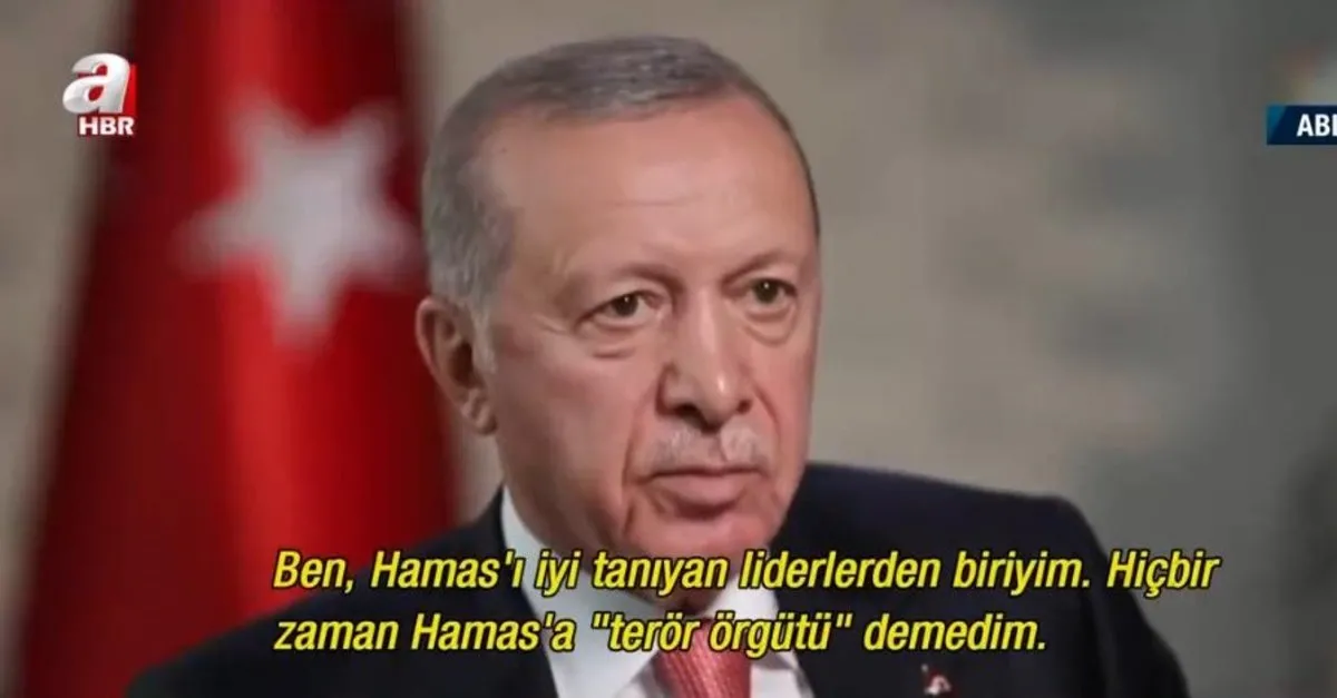 Başkan Erdoğan NBC’ye röportaj verdi: Hamas terör örgütü değil