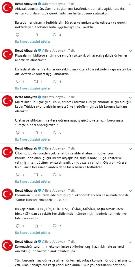 Son dakika: Hazine ve Maliye Bakanı Berat Albayrak'tan ekonomide "koronavirüs" tedbirleri açıklaması - 1