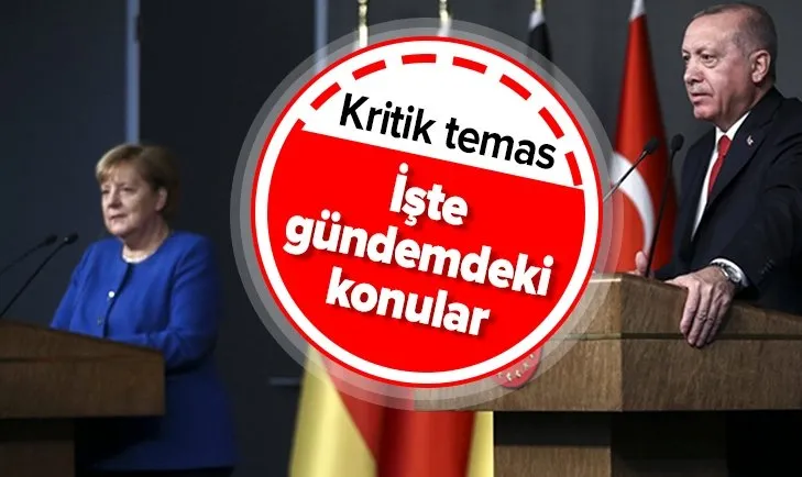 Son dakika: Başkan Erdoğan Merkel ile görüştü! İşte gündemdeki konular