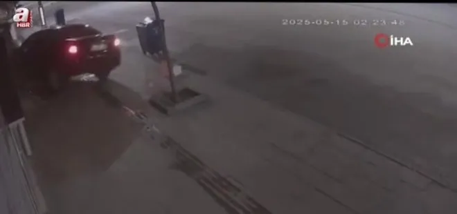 Çorum'da otomobiliyle iş yerine çarpan sürücü kaçtı