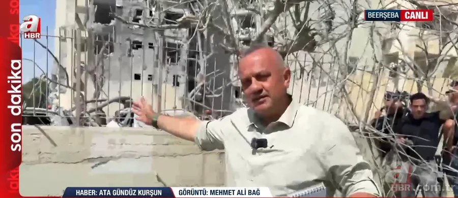 A Haber İran’ın vurduğu noktada! Canlı yayına müdahale | Katil İsrail'den A Haber'e alçak muamele: Ay-yıldızı görünce... 12