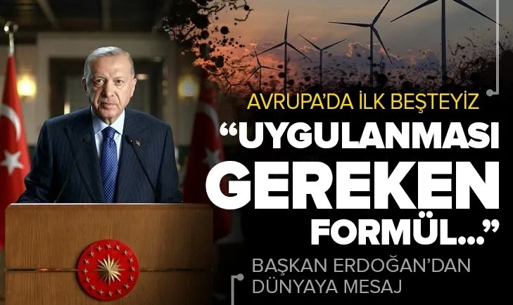Başkan Recep Tayyip Erdoğan BM toplantısına video mesaj gönderdi: Yenilenebilir enerji kaynaklı kurulu güçte Avrupa’da beşinciyiz