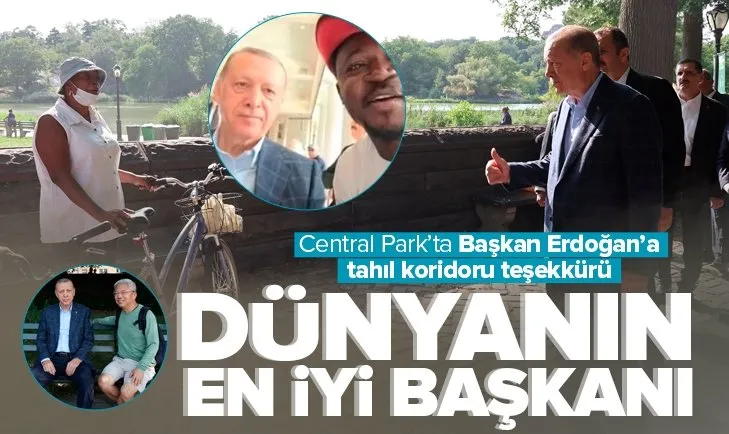 Başkan Erdoğan Central Park’ta yürüyüş yaptı!