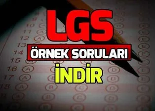 LGS Nisan ayı örnek soruları 2019! MEB LGS Nisan ayı sözel ve sayısal örnek soruları ile cevapları indir!