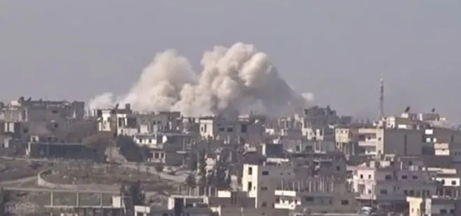 Katil Esad yine varil bombasıyla saldırdı