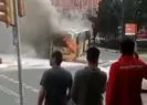 Bir İETT klasiği! Bağcılarda alev alev yanan otobüs büyük korku yarattı