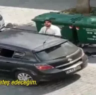 Kadına şiddet kamerada! Tehditler savurdu