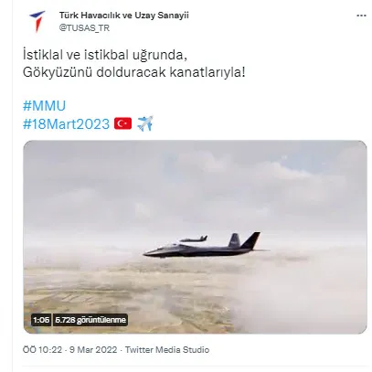Son dakika: TUSAŞ'tan Milli Muharip Uçak paylaşımı: Gökyüzünü dolduracak kanatlarıyla - 2