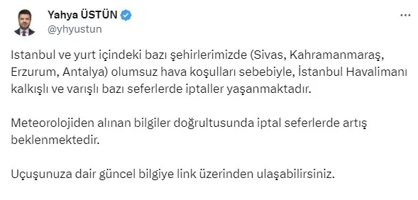 1696176890563.jpg Son dakika: İstanbul Havalimanı'nda sefer iptali yaşanıyor! İşte iptal edilen o uçuşlar... - 1