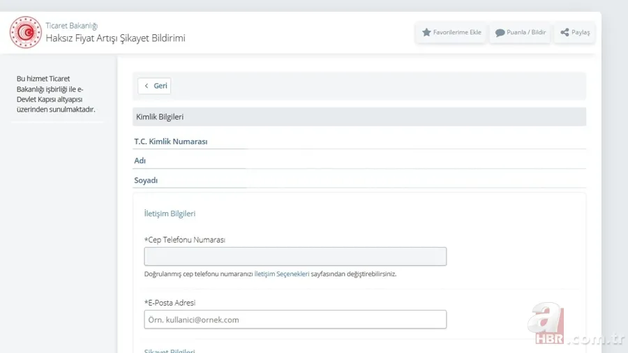 Fahiş fiyat nasıl şikayet edilir? Fahiş fiyat boykotu nedir, nasıl yapılır? e-Devlet haksız kazanç artışı şikayet ekranı 3