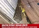 Şişlide istinat duvarı doğal gaz kutusu üzerine çötü