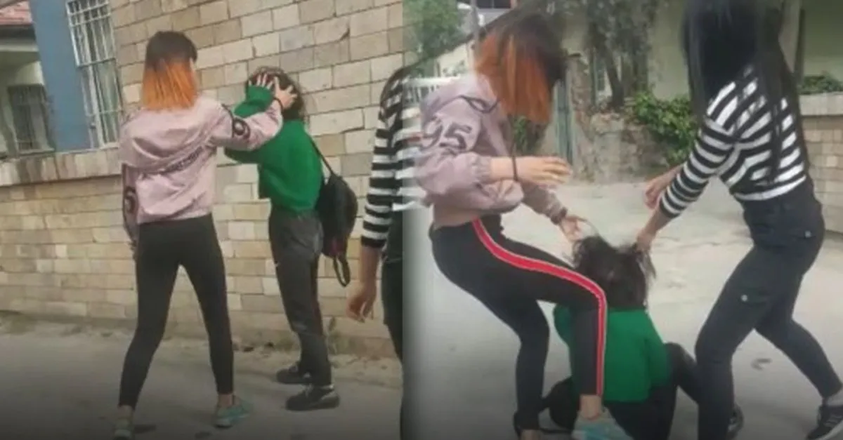 denizli de sokakta gordukleri kiz cocuklarini sebepsiz yere tekme ve yumruklarla dovduler kan donduran goruntuler video