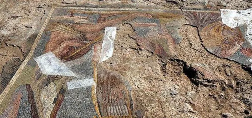Kırıkkale'de tarlada Roma mozaik kalıntıları bulundu