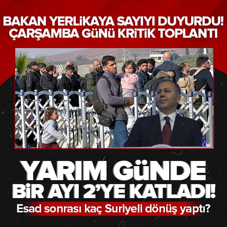 Esad sonrası kaç Suriyeli dönüş yaptı?