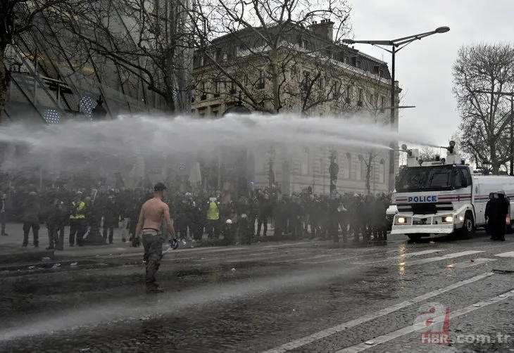 Sarı yelekliler yine sahnede! Paris meydan savaşı