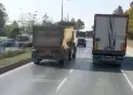 Hafriyat kamyonu tehlike saçtı!