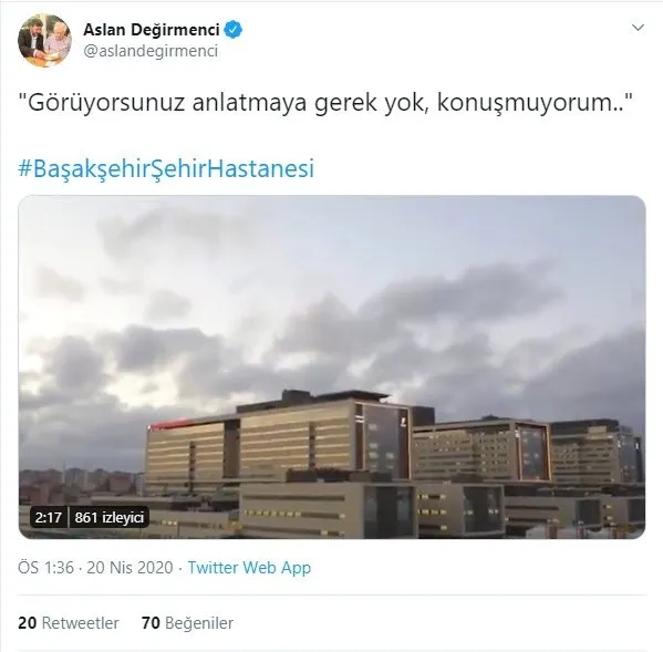 Türkiye’nin dev projesi Başakşehir Şehir Hastanesi sosyal medyaya damga vurdu!