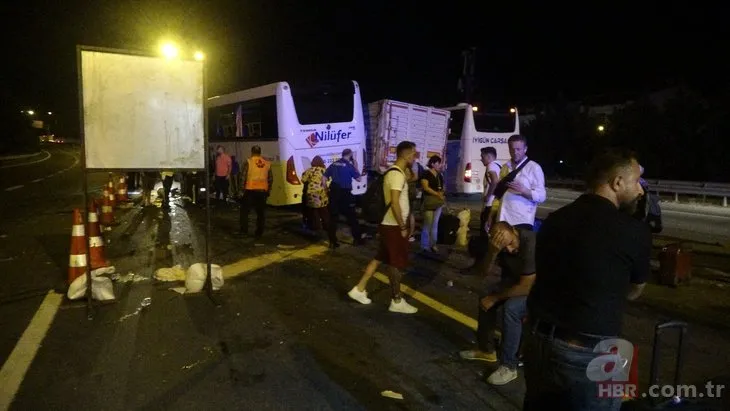 TEM’de kamyon, tır ve yolcu otobüsü kazaya karıştı: Çok sayıda yaralı