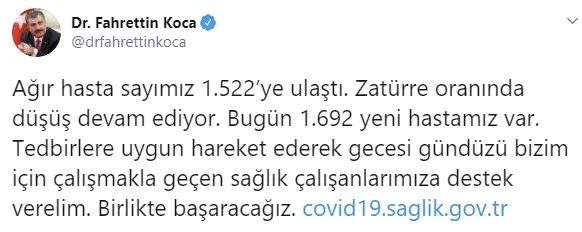 Son dakika: Sağlık Bakanlığı koronavirüs vaka sayılarını açıkladı