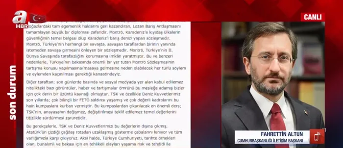 Son dakika: Cumhurbaşkanı İletişim Başkanı Fahrettin Altun'dan A Haber'de flaş açıklamalar - 1