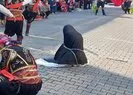 Çarşaflı Türk kadını zincire vuruldu!
