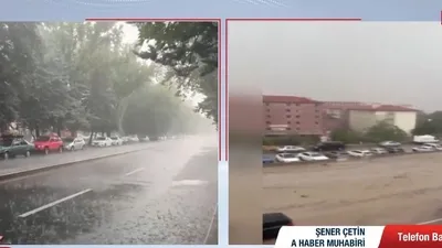 Ankara’da sel araçları sürükledi!