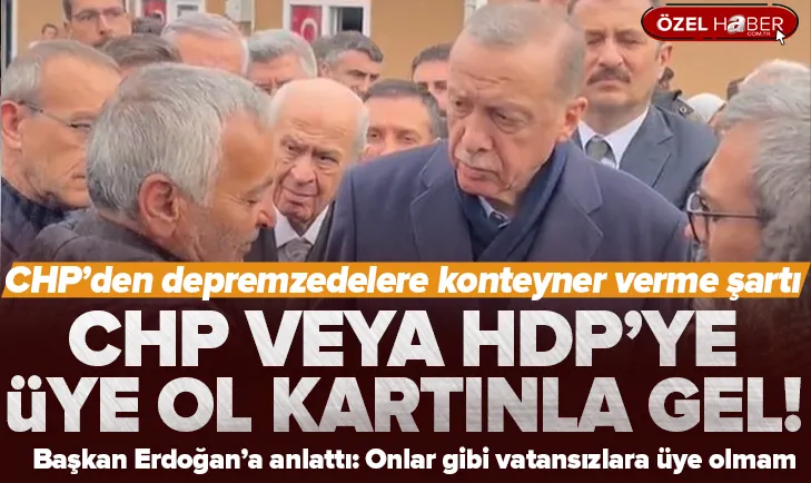 CHPden konteyner şartı: HDP veya CHP üyeliği
