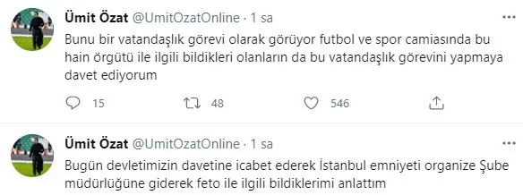 Ümit Özat FETÖ soruşturması kapsamında tanık olarak ifade verdi - 1