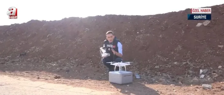A Haber terör inlerini görüntüledi! İşte drone kamerasından Tel Rıfat’taki terör mevzileri