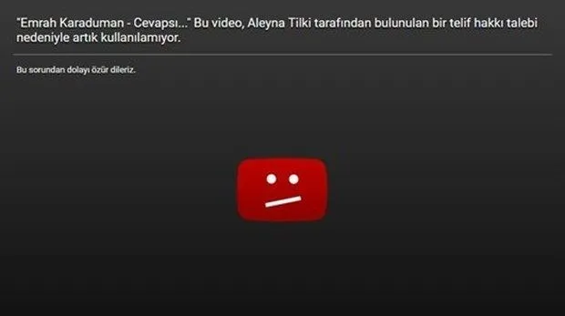 Aleyna Tilki Youtube tarafında yayından kaldırılan şarkısını Cevapsız Çınlama ile ilgili açıklama yaptı - 1