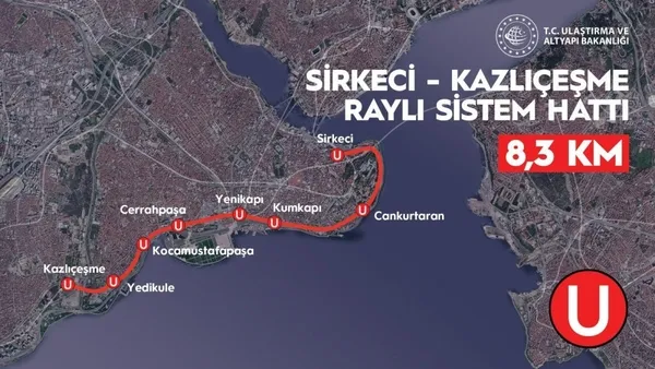 Açılış Başkan Erdoğan’dan! Sirkeci-Kazlıçeşme raylı sistem hattı bugün hizmete giriyor | Bakan Uraloğlu A Haber’de