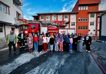 Hakkari'de Kuran kursunda yangın tatbikatı