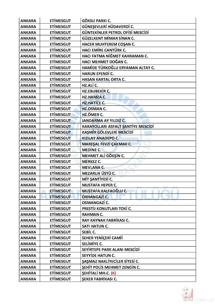 Ankara, İstanbul ve İzmir'de cuma namazı kılınacak camiler açıklandı 17