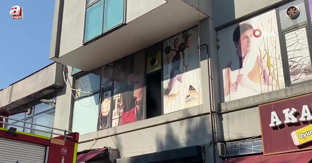 İzmit'te spor salonunda klima yangını