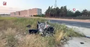 Tekirdağ’da otomobil takla attı