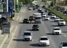 Canını hiçe saydı! Araçların arasında yürüdü
