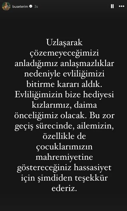 10 yıllık evlilik tek celsede bitti! Fatih Terim’in kızı Buse Terim ile Volkan Bahçekapılı boşandı! Ayrılık sonrası ilk sözler...