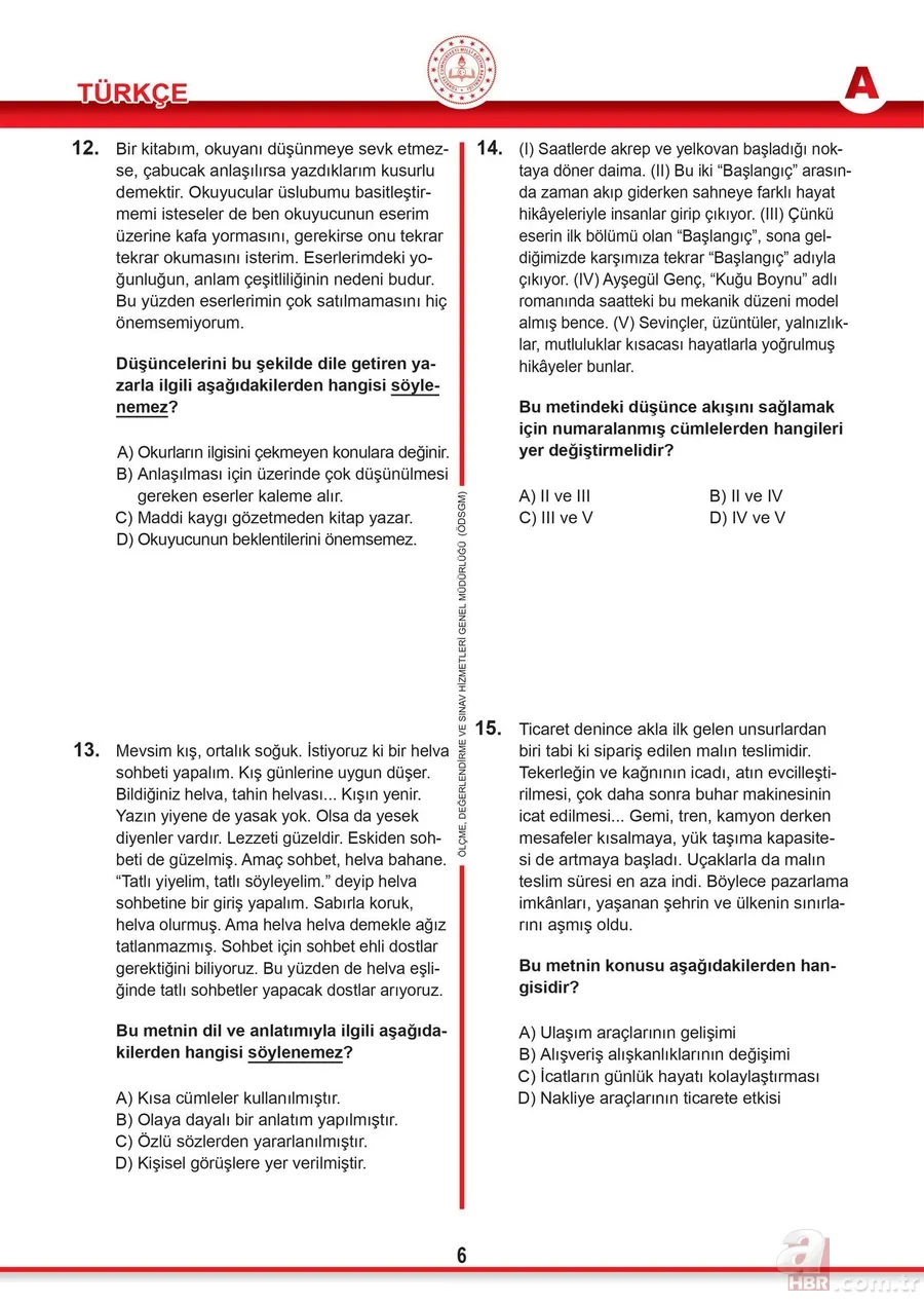 meb.gov.tr: LGS 2021 soruları ve cevapları burada! Sözel ve sayısal LGS soru kitapçığı ve cevap anahtarı tam liste 9
