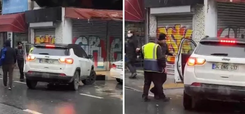 Beyoğlu'nda değnekçiler polise yakalandı